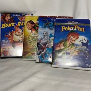 🧡 4 Walt Disney DVD Movies - Peter Pan, Robots, Home on the Range, Muppets OZ